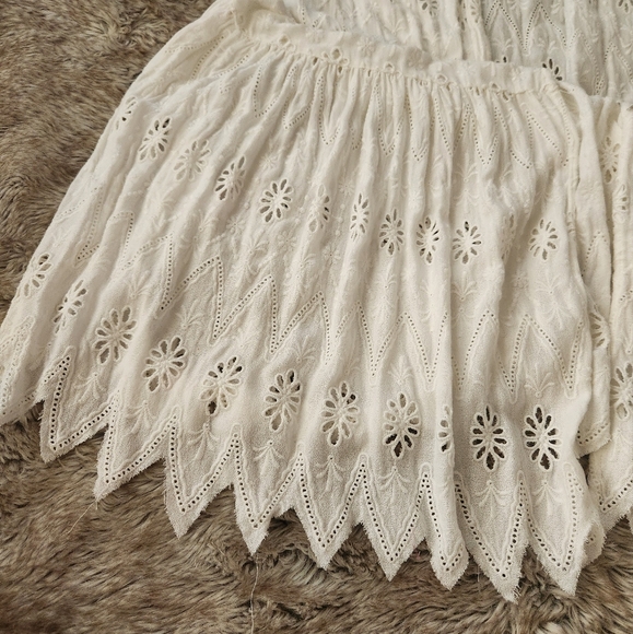 Free People Sweetwater Duster Cardigan‎ White Eyelet Women's Size Large - Picture 3 of 10